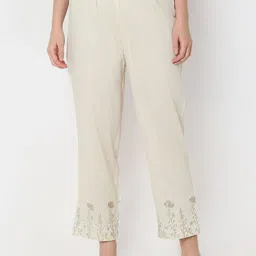 Ethnicity Women Embroidered Straight Fit Parallel Trousers-picture-17