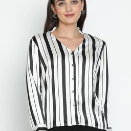 R.Code by The Roadster Life Co. Women Striped Shirt Style Top-picture-38