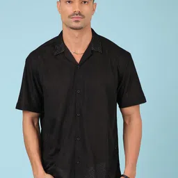 Voroxy Standard Geometric Printed Spread Collar Wrinkle Free Shirt image 2