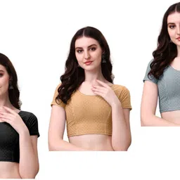 krishna enterprise Round Neck Women Blouse image 1