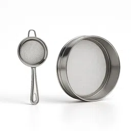 karansuperstore Stainless Steel Aata channi and Tea Channi Combo, Sieve/Strainer-(Pack of 2) Sieve image 3