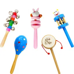 Natural Wooden Baby Rattle | Handcrafted Toy | Safe for Newborns & Toddlers Rattle-image-72