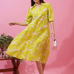 seek by sheetal Women A-line Light Green Below Knee Dress-picture-25