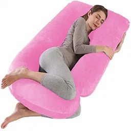 wild mint J Shape Polyester Fibre Solid Pregnancy Pillow Pack of 1-picture-21