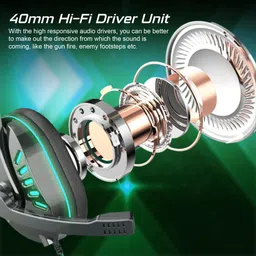 punnkfunnk A10 Over Ear Gaming Headset with Mic Wired Gaming Headset image 3