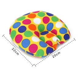 Babyhug Cotton Baby Pillow Polka Dot Print - Yellow image 3