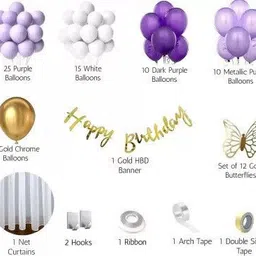 kapoor stores Net Happy Birthday Decoration items kit Combo - 83 Pcs for Birthday Decor image 2