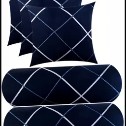 jayog enterprise Microfibre Bolster Pack of 5 Geometric 3 CUSHION 2 BOLSTER-picture-30
