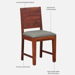 amberville from pepperfry Stanfield Sheesham Wood Dining Chairs In Honey Oak Finish (Set Of 2) image 4