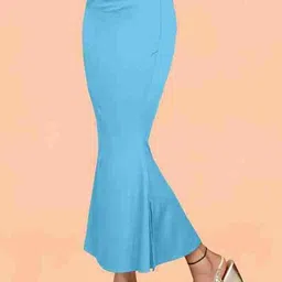 VDIHATA FASHION Sky Blue Shaper Petticoat With Elastic Long Under Skirt Shapewear For Saree Lycra Blend Petticoat-picture-16