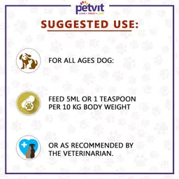 petvit Calcium Syrup with Calcium, Phosphorus, Vitamin D3 & B12 For Dog Stronger Bones, Teeth & Growth in Pet For All Age Group – 100ml Pet Health Supplements image 4
