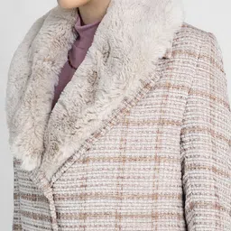 lure urban Polyester Checkered Coat For Women image 5