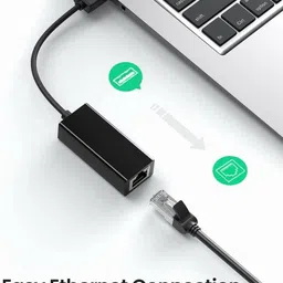 spincart USB to Rj45 Ethernet Adapter, 10/100 Mbps Wired Network Connector For Laptop PC Wired USB Lan Adapter compatible with Windows, Mac image 2
