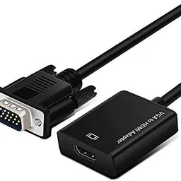 microware VGA Cable 0.05 m VGA Male to HDMI Female Converter Cable Adapter-image-68