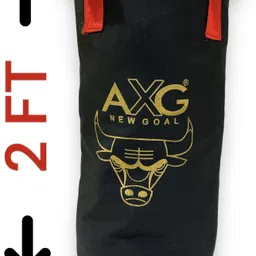 axg new goal Stylish & Durable Unfilled 2 feet Punching Bag with Hand Wraps Boxing Kit image 2