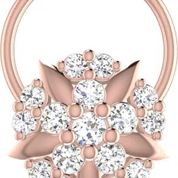 avsar Nishita 14kt Cubic Zirconia Rose Gold Nose Wire-picture-16