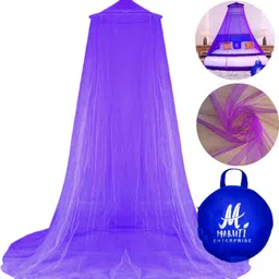 maruti enterprise Double bed (Round) 6x6 6.5x6.5 7x7 Ft Polyester Washable Adults Mosquito Net-picture-16