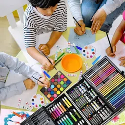 adoere Deluxe Art Kit Supplies Portable Great Gift Set 145Pcs Unicorn Gift for Painting image 4