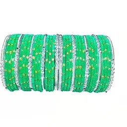 poshing Green Glass Artificial Stones Bangle-picture-14