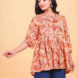 RAISHREE Women Orange Kurtas-picture-10