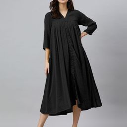 Janasya Women Empire Midi Dress-picture-38