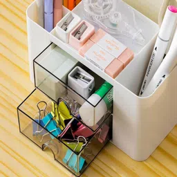 HOUSE OF QUIRK White 1Pieces Desk Organiser image 2