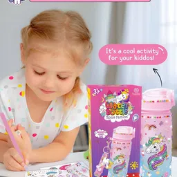 Tinker Squad Pink & White Single Plastic Solid Water Bottle image 4