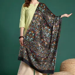 Sangria Floral Printed Stole image 1