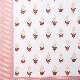 JEEVAT White Floral 220 TC Bedsheet with 2 Pillow Covers image 4