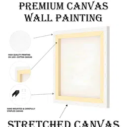 SAF Green & White 1 Piece Canvas Floral and Botanical Wall Paintings image 4