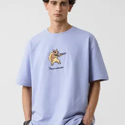 The Souled Store Men Graphic Printed Round Neck Cotton Oversized T-shirt-picture-45
