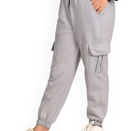 BAESD Girls Pack Of 2 Warm Cargo Ponchi Style Lower Mid Rise Joggers image 4