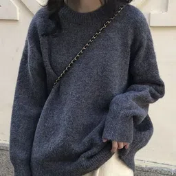 StyleCast Women Longline Oversized Pullover with Fuzzy Detail-picture-38