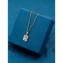 SZN Gold-Plated Geometric Shaped Pendant With Chain-picture-30