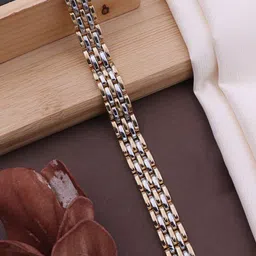 The Roadster Lifestyle Co Men Gold-Plated Link Bracelet-picture-16