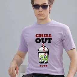 FALTU.CO Men Printed Drop-Shoulder Sleeves Pure Cotton T-shirt image 4