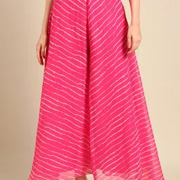 De Moza Women Striped Pleated Trousers-image-25