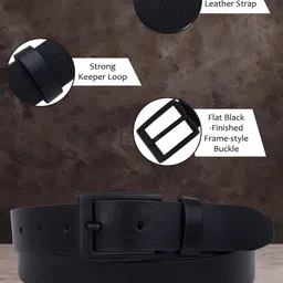 Provogue Men Textured Leather Formal Belt image 4