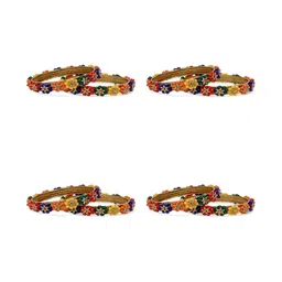 SOMIL Set Of 8 Artificial Stones Studded Bangles-picture-10