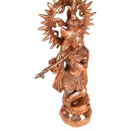 apka mart Bronze-Toned Shri Krishna Idol Showpiece image 2