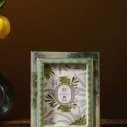 Pure Home and Living Green & Orange Printed Faux Leather Table Photo Frame-picture-18