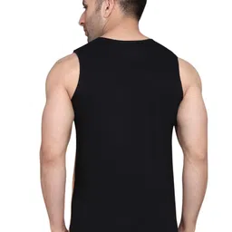 SLOWLORIS Pack Of 2 Printed Combed Cotton Gym Vests VSL26 CMB(CHS BLACKGREY)(GYM RED) image 4