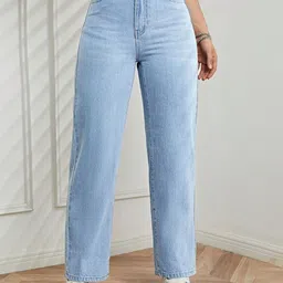 NU CLOTHS Women Comfort Wide Leg High-Rise Stretchable Jeans-picture-15