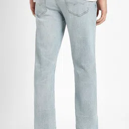 AMERICAN EAGLE OUTFITTERS Men Slim Fit Mid-Rise Mildly Distressed Light Fade Jeans image 2