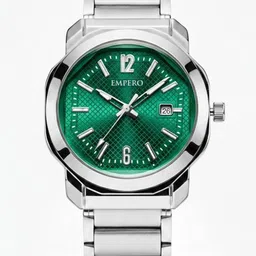 EMPERO Men Brass Dial & Stainless Steel Straps Analogue Multi Function Watch EAB223 Date Olive Green Dial image 5