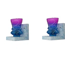 SOMIL Pink Glass Cylinder Printed Wall Lamps-picture-23