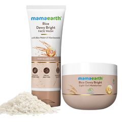 Mamaearth Set Of 2 Rice Dewy Bright Face Wash- 100 ml & Gel Moisturizer- 200 g-picture-22