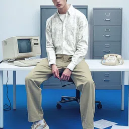 Flying Machine Men Relaxed Fit Abstract Printed Spread Collar Pure Cotton Casual Shirt-picture-57