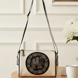 Flingo Women Ethnic Motifs Printed Crossbody Embellished Sling Bag-image-6