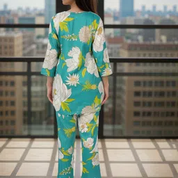 BAESD Women Floral Printed Regular Kurta with Palazzos image 4